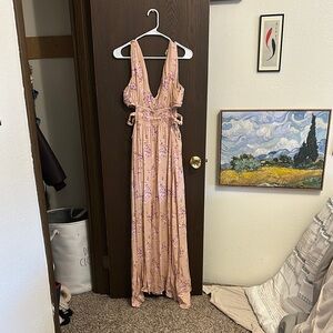 Floral Pink Maxi Dress